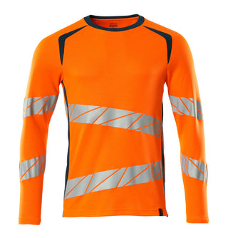 T-Paita, pitkähihainen - 19081-771 - hi-vis oranssi/tumma petrooli
