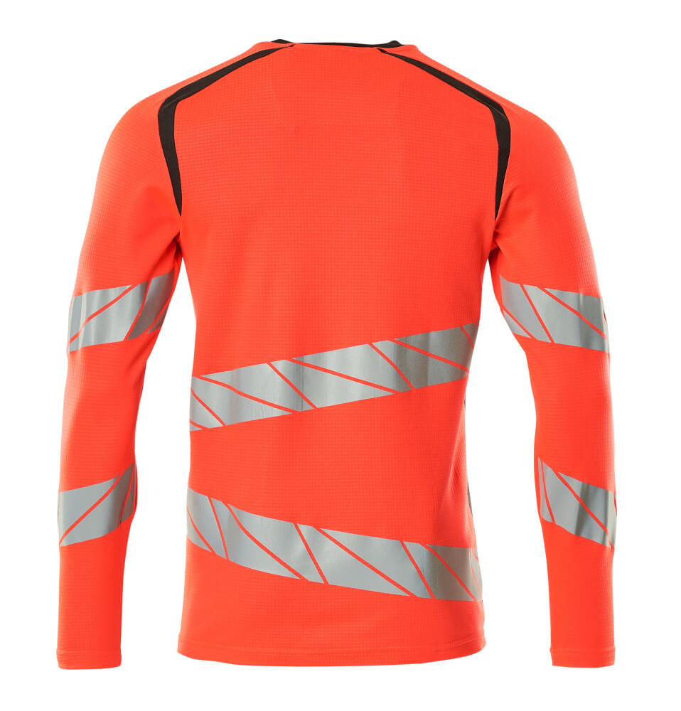 T-Paita, pitkähihainen - 19081-771 - hi-vis punainen/tumma antrasiitti