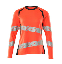T-Paita, pitkähihainen - 19091-771 - hi-vis punainen/syvä tummansininen