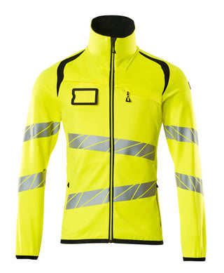Fleecepusero vetoketjulla - 19103-315 - hi-vis keltainen/musta