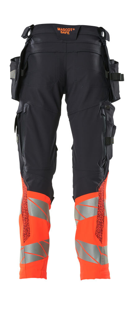 Housut riipputaskuilla - 19131-711 - syvä tummansininen/hi-vis punainen
