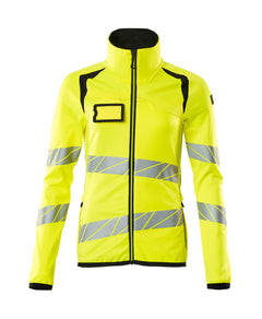 Fleecepusero vetoketjulla - 19153-315 - hi-vis keltainen/musta