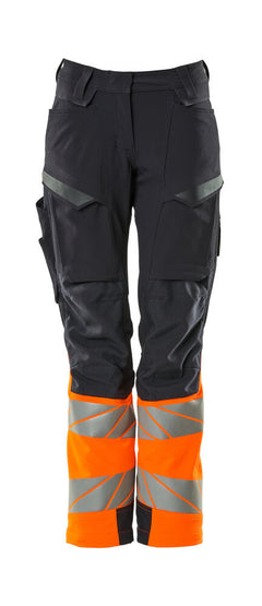 Housut polvitaskuilla - 19178-511 - tumma laivastonsininen/hi-vis oranssi
