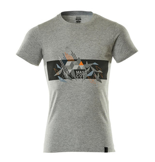 T-Paita - 19182-965 - meleerattu harmaa/hi-vis oranssi