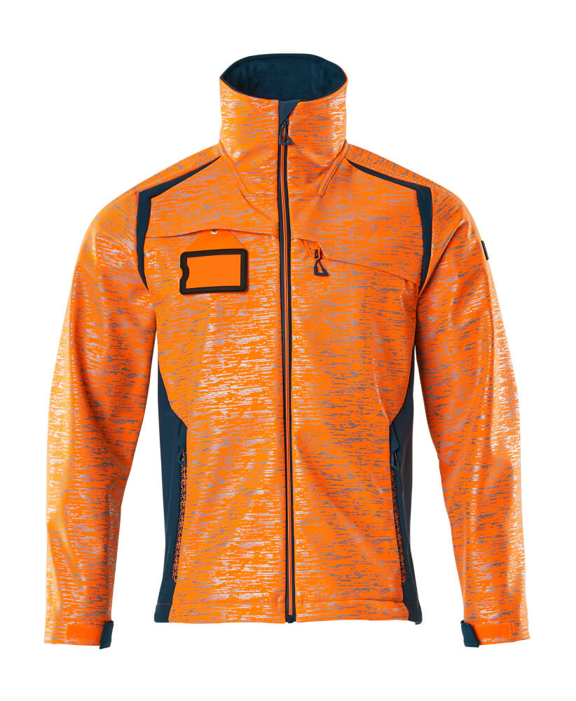 Softshell-takki - 19202-291 - hi-vis oranssi/tumma petrooli