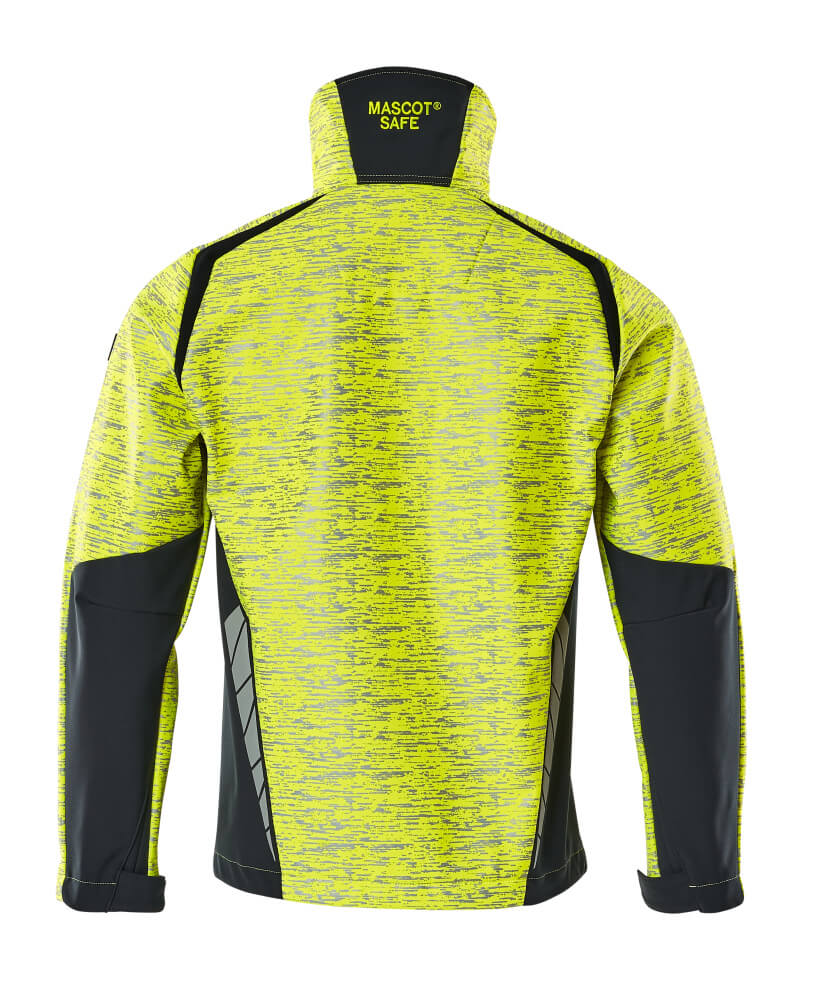 Softshell-takki - 19202-291 - hi-vis keltainen/tumma laivastonsininen