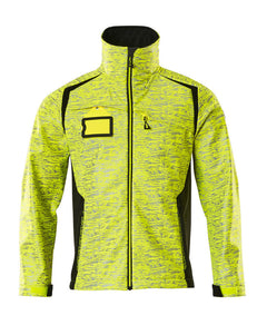 Softshell-takki - 19202-291 - hi-vis keltainen/musta