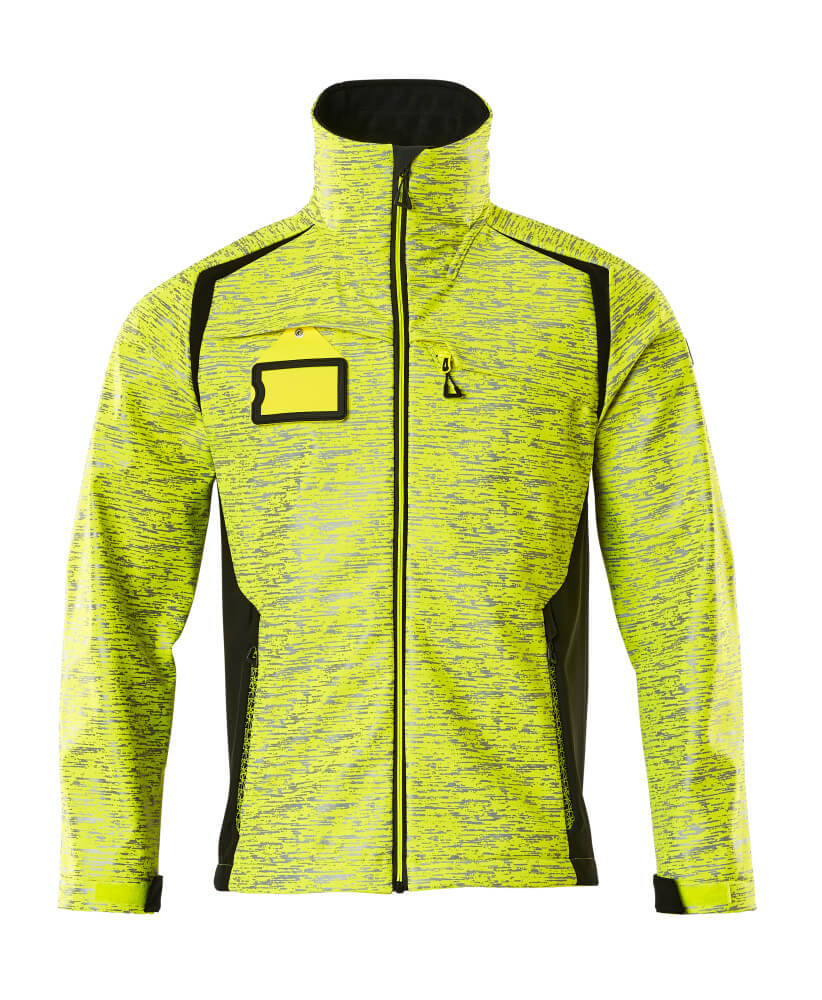 Softshell-takki - 19202-291 - hi-vis keltainen/musta