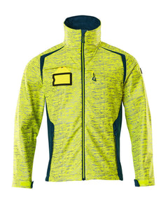 Softshell-takki - 19202-291 - hi-vis keltainen/tumma petrooli