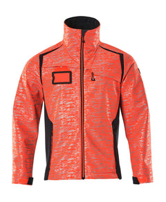 Softshell-takki - 19202-291 - hi-vis punainen/syvä tummansininen