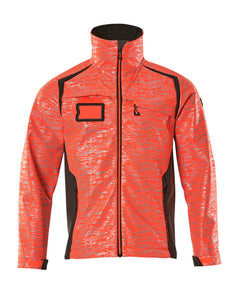 Softshell-takki - 19202-291 - hi-vis punainen/tumma antrasiitti