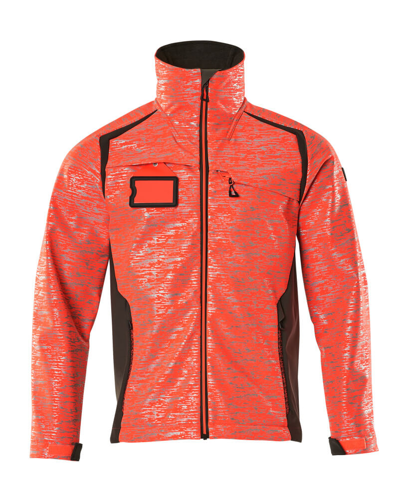 Softshell-takki - 19202-291 - hi-vis punainen/tumma antrasiitti