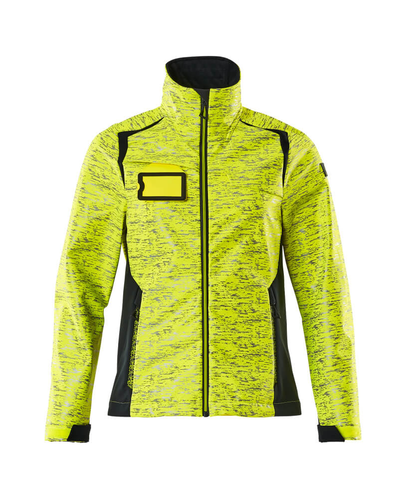 Softshell-takki - 19212-291 - hi-vis keltainen/tumma laivastonsininen