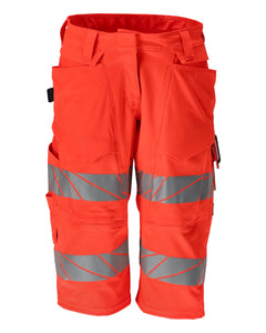Shortsit, pitkät - 19248-510 - hi-vis punainen