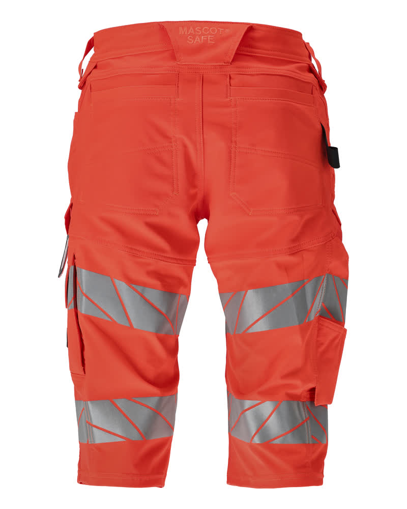 Shortsit, pitkät - 19249-510 - hi-vis punainen