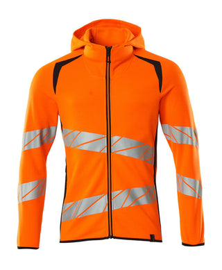 Huppari vetoketjulla - 19284-781 - hi-vis oranssi/tumma laivastonsininen