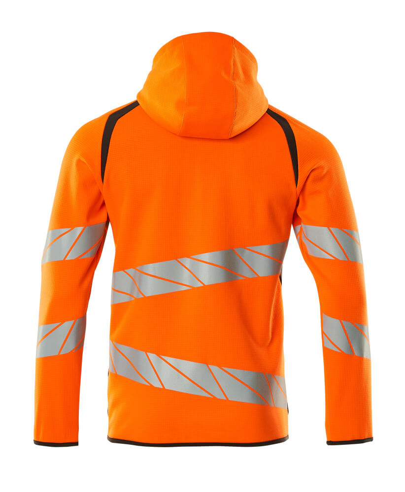Huppari vetoketjulla - 19284-781 - hi-vis oranssi/tumma antrasiitti