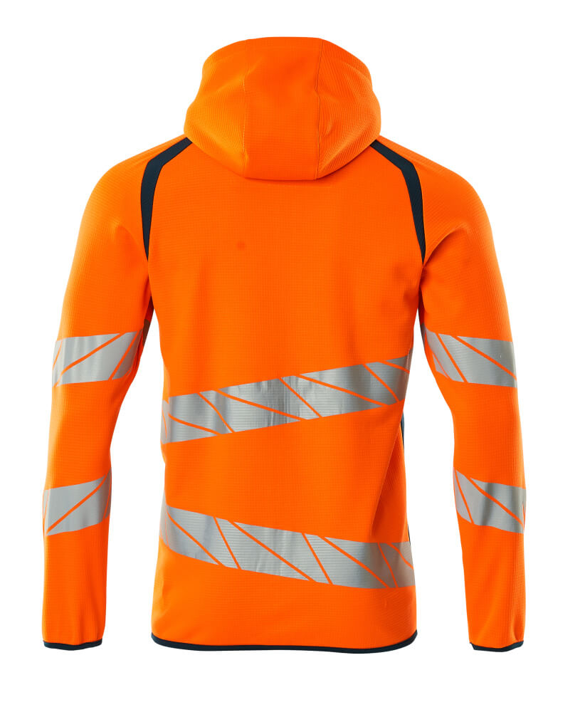 Huppari vetoketjulla - 19284-781 - hi-vis oranssi/tumma petrooli