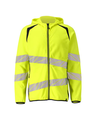Huppari vetoketjulla - 19284-781 - hi-vis keltainen/tumma laivastonsininen