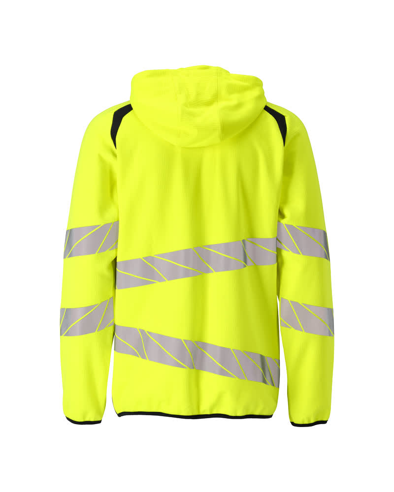 Huppari vetoketjulla - 19284-781 - hi-vis keltainen/tumma laivastonsininen