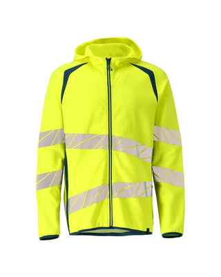 Huppari vetoketjulla - 19284-781 - hi-vis keltainen/tumma petrooli