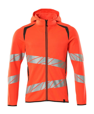 Huppari vetoketjulla - 19284-781 - hi-vis punainen/tumma antrasiitti