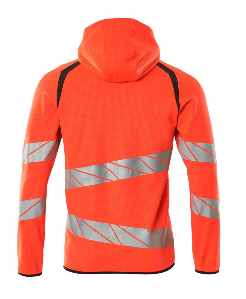 Huppari vetoketjulla - 19284-781 - hi-vis punainen/tumma antrasiitti