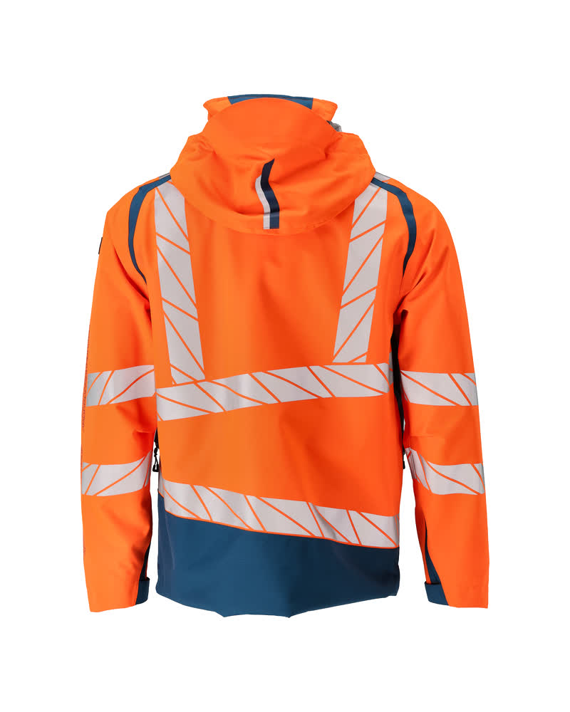 Kuoritakki - 19301-231 - hi-vis oranssi/tumma petrooli