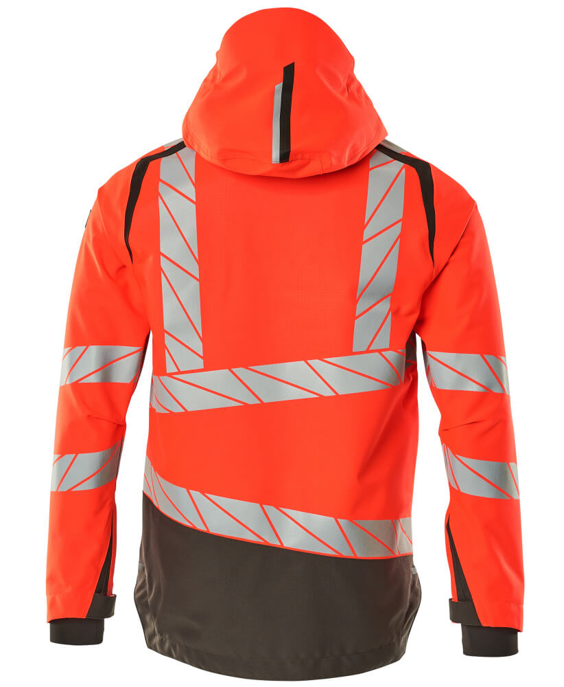 Kuoritakki - 19301-231 - hi-vis punainen/tumma antrasiitti