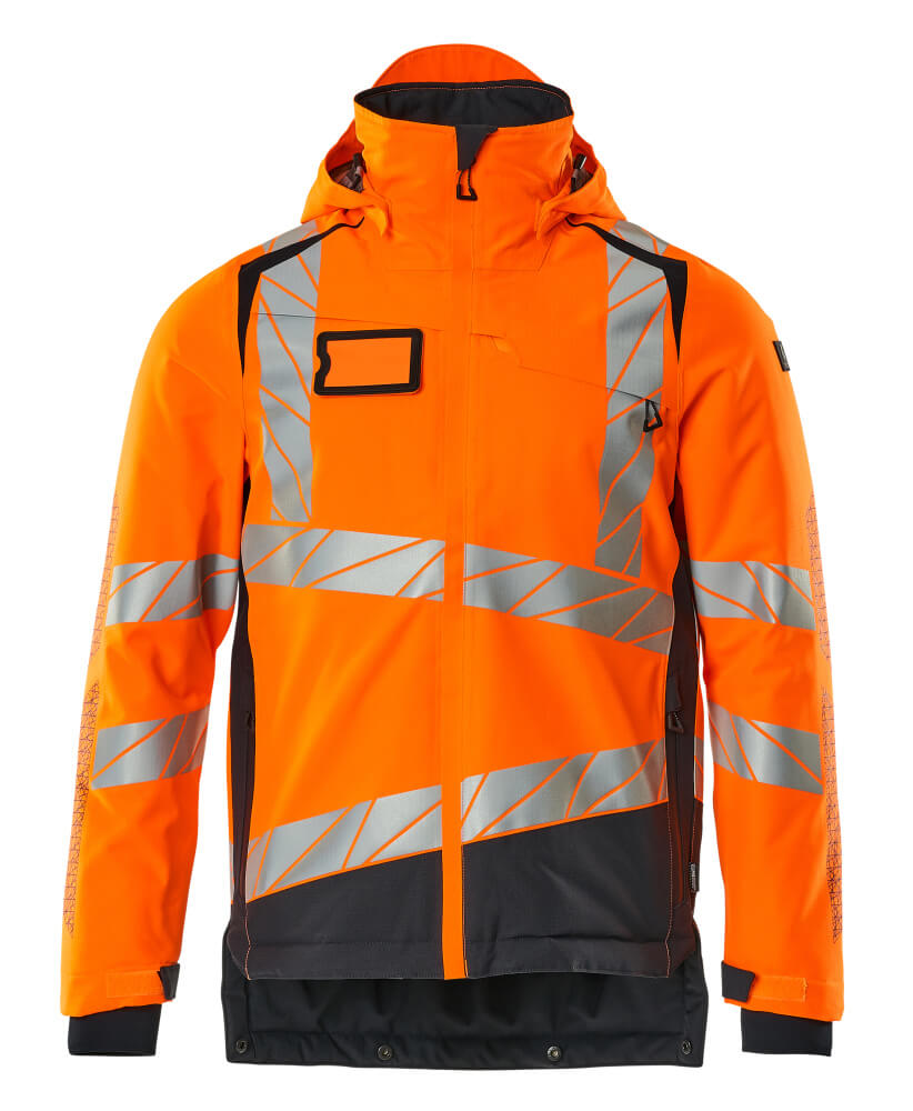 Talvitakki - 19335-231 - hi-vis oranssi/tumma laivastonsininen
