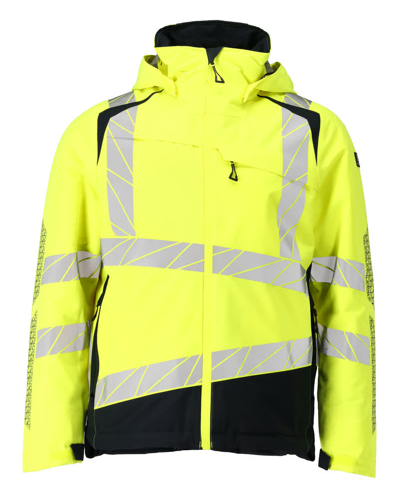 Talvitakki - 19335-231 - hi-vis keltainen/tumma laivastonsininen