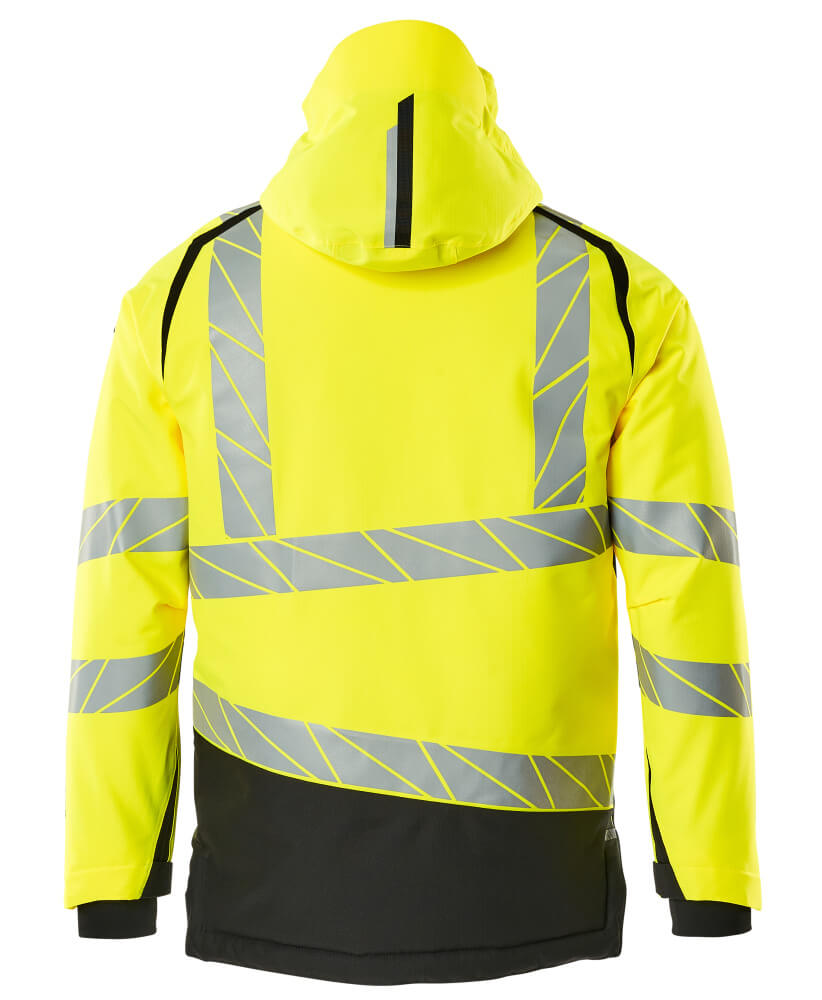 Talvitakki - 19335-231 - hi-vis keltainen/musta