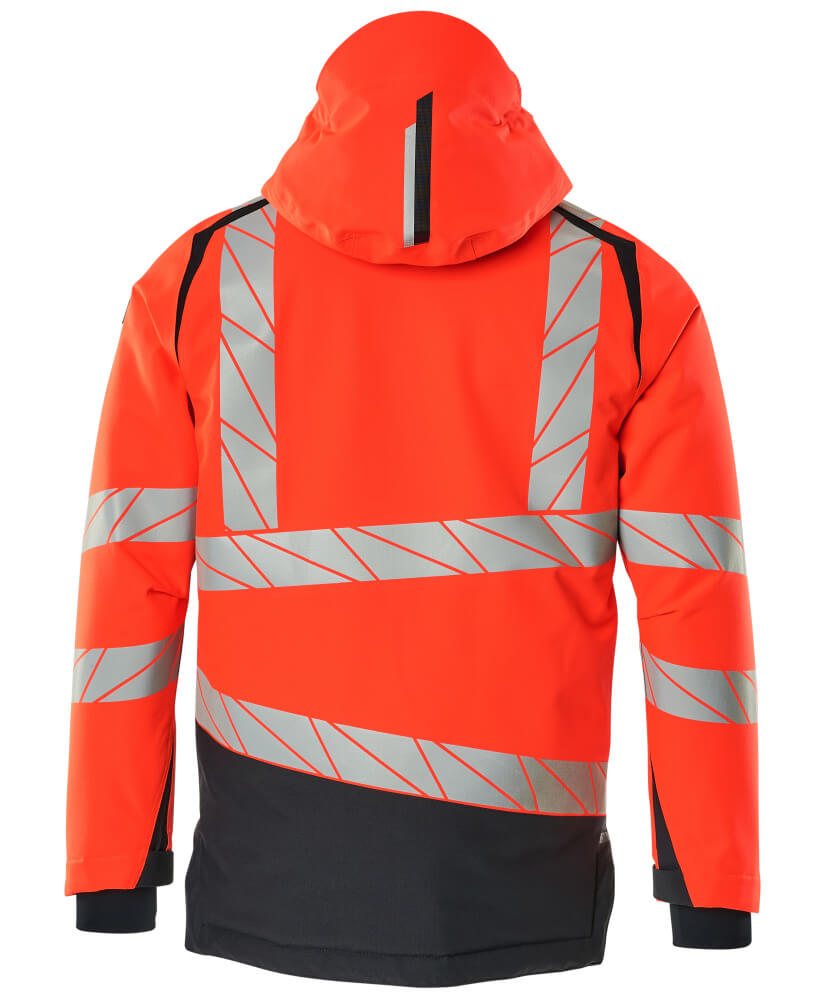 Talvitakki - 19335-231 - hi-vis punainen/syvä tummansininen