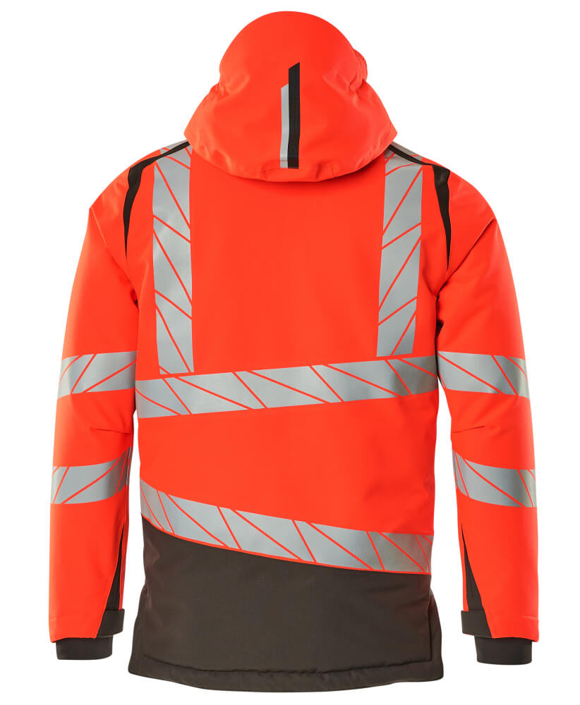 Talvitakki - 19335-231 - hi-vis punainen/tumma antrasiitti