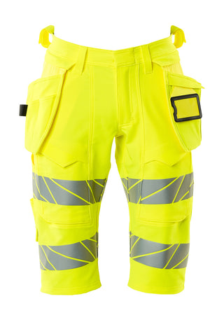 Shortsit, pitkät, riipputaskuilla - 19349-711 - hi-vis keltainen