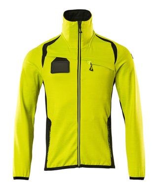 Fleecepusero vetoketjulla - 19403-316 - hi-vis keltainen/musta