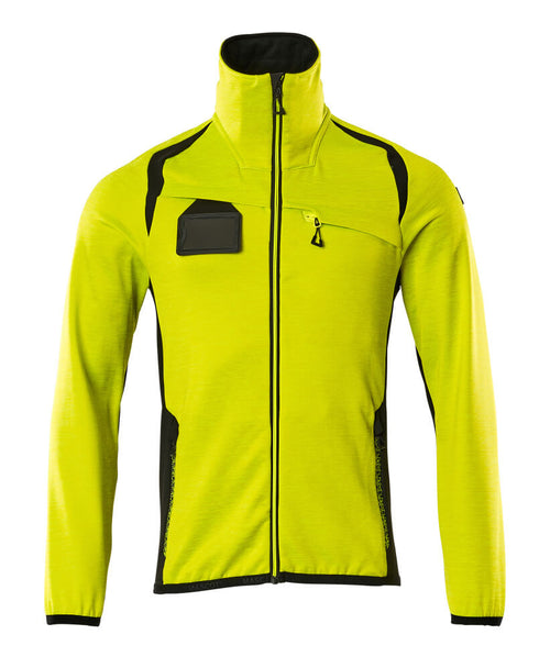 Fleecepusero vetoketjulla - 19403-316 - hi-vis keltainen/musta