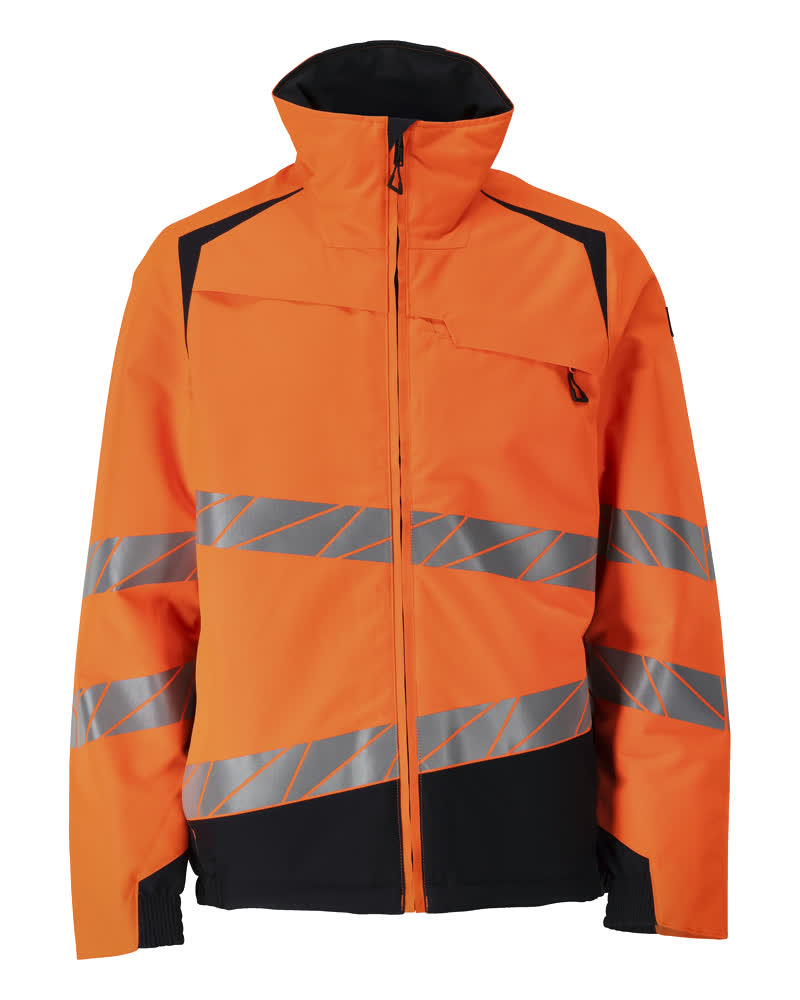 Talvitakki - 19435-231 - hi-vis oranssi/tumma laivastonsininen