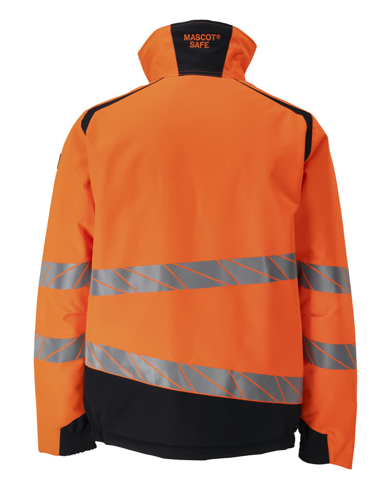 Talvitakki - 19435-231 - hi-vis oranssi/tumma laivastonsininen