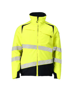 Talvitakki - 19435-231 - hi-vis keltainen/tumma laivastonsininen