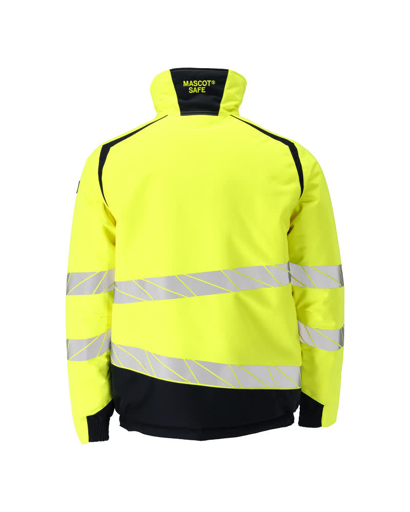 Talvitakki - 19435-231 - hi-vis keltainen/tumma laivastonsininen