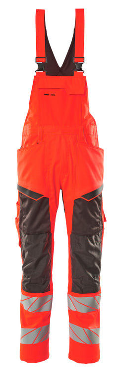 Avohaalari polvitaskuilla - 19569-236 - hi-vis punainen/tumma antrasiitti