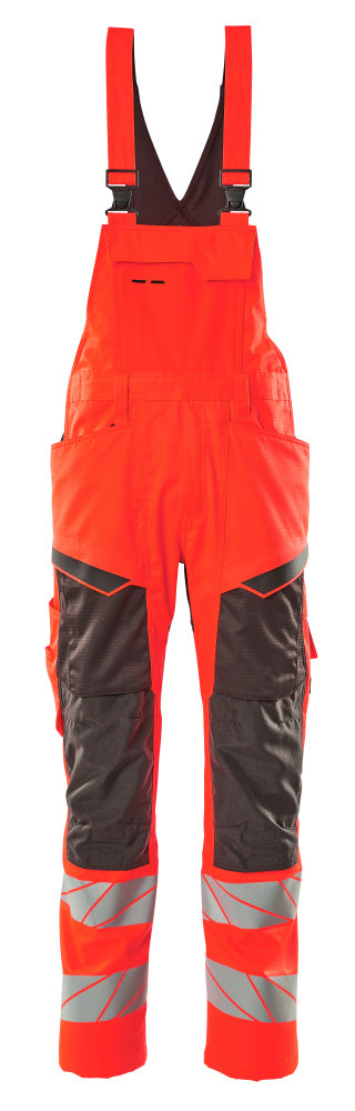 Avohaalari polvitaskuilla - 19569-236 - hi-vis punainen/tumma antrasiitti