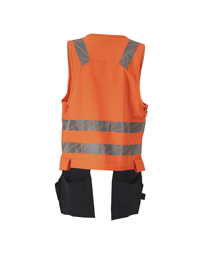 Työkaluliivi - 19589-711 - hi-vis oranssi/tumma laivastonsininen