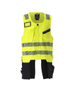 Työkaluliivi - 19589-711 - hi-vis keltainen/tumma laivastonsininen