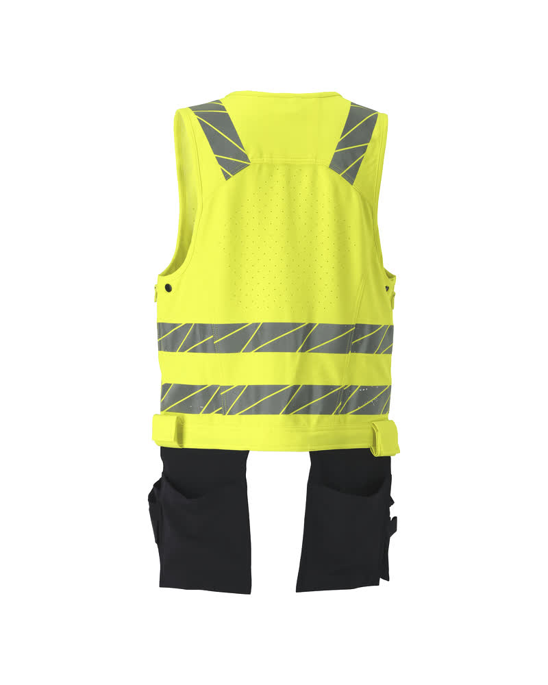 Työkaluliivi - 19589-711 - hi-vis keltainen/tumma laivastonsininen