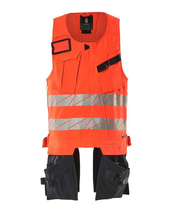 Työkaluliivi - 19589-711 - hi-vis punainen/syvä tummansininen