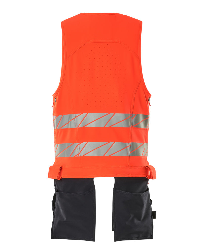 Työkaluliivi - 19589-711 - hi-vis punainen/syvä tummansininen