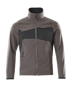 Softshell-takki - 20102-253 - tumma antrasiitti/musta