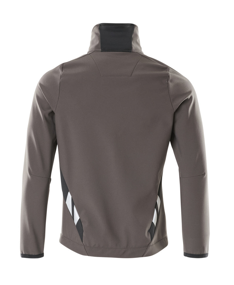 Softshell-takki - 20102-253 - tumma antrasiitti/musta
